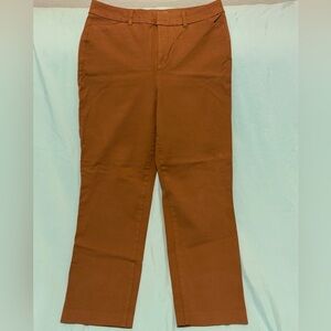 Old Navy High-Rise Pixie Pants in Warm Brownish Orange